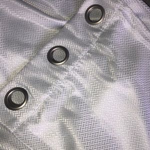 3 Pairs of Light Gray Chevron 84”L x 36”W Curtains